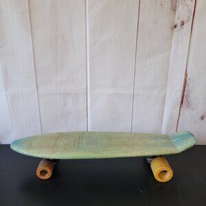 Vintage 70’s Skateboard, Plastic, Sporty Psychedelic Green/Blue (faded)